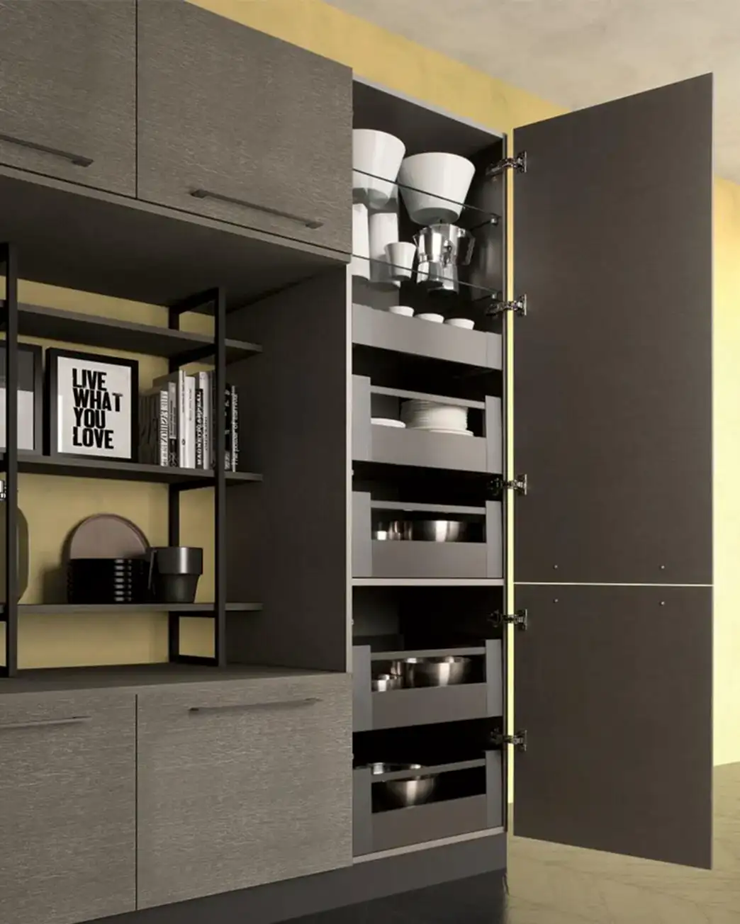 Antaro İç Çekmeceli Boy Dolap