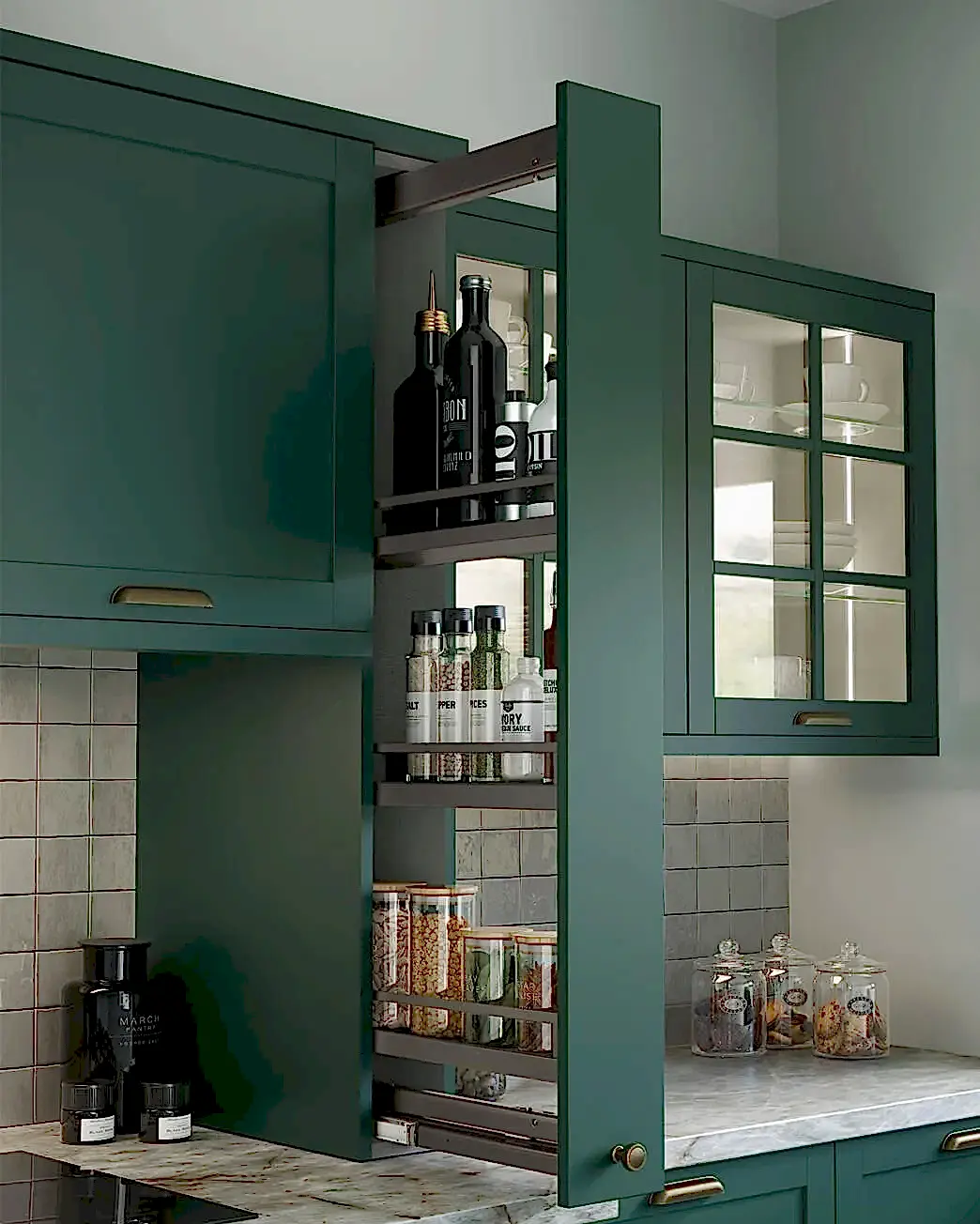 Ergo Tezgah Üstü Şişelik Üst Dolap