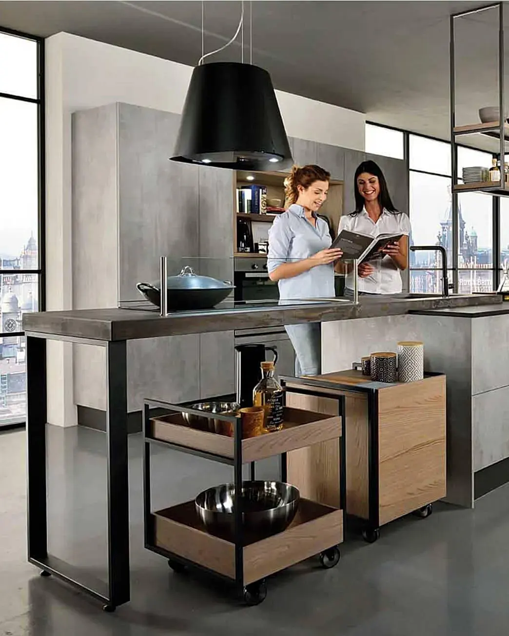 Antrasit Çerçeveli Masa Ayağı