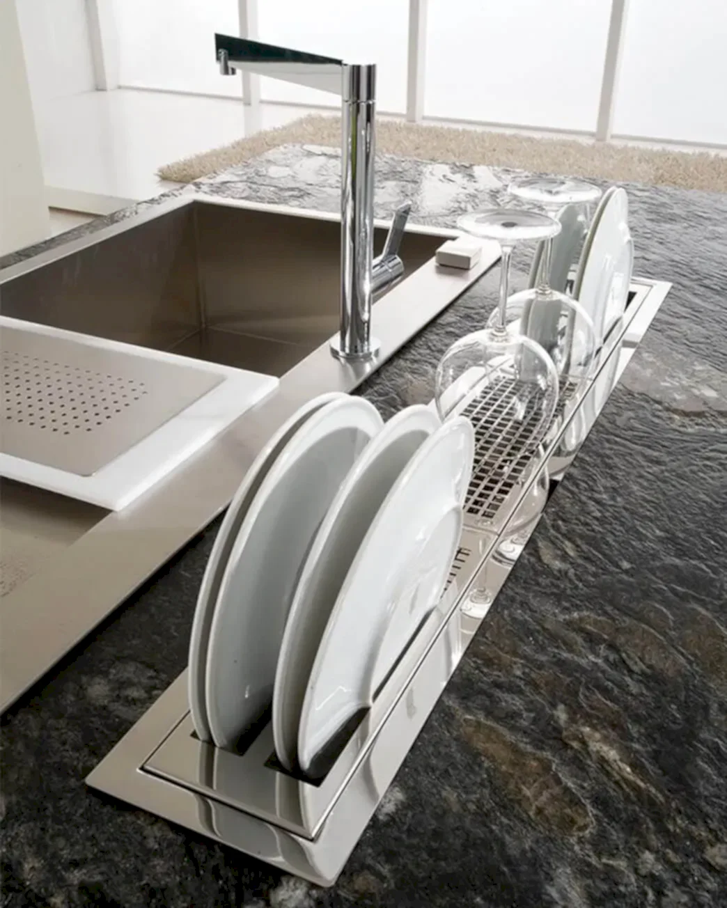 Tezgah Üstü Çelik Aksesuar Tabaklığı