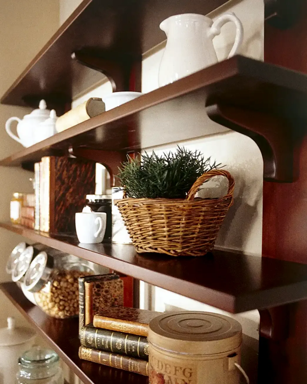 Ahşap Raflı Duvar Ünitesi